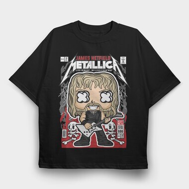 James Hetfield Metallica, Tricou Oversize Barbati (Unisex)
