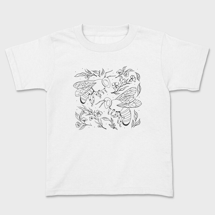 Bees And Plants Flowers, Tricou Copii
