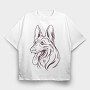 Belgian Shepherd, Tricou Oversize Barbati (Unisex)