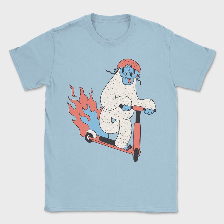 Yeti Scooter, Tricou Barbati (Unisex)