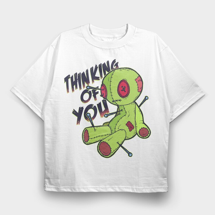 Voodoo Doll, Tricou Oversize Barbati (Unisex)