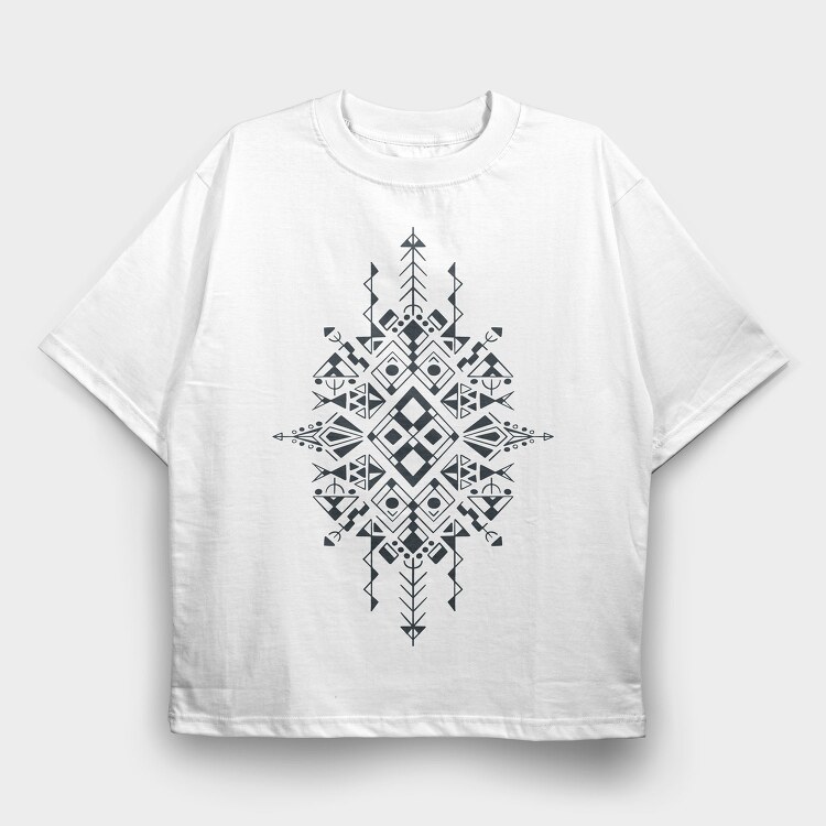 Berber Lines Symbol Mofit, Tricou Oversize Barbati (Unisex)
