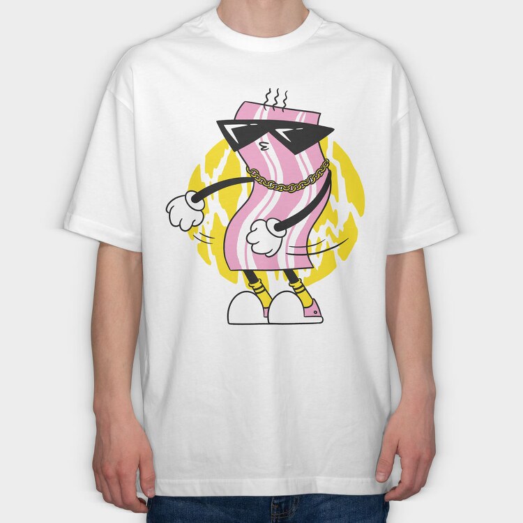 Bacon Floss, Tricou Oversize Barbati (Unisex)