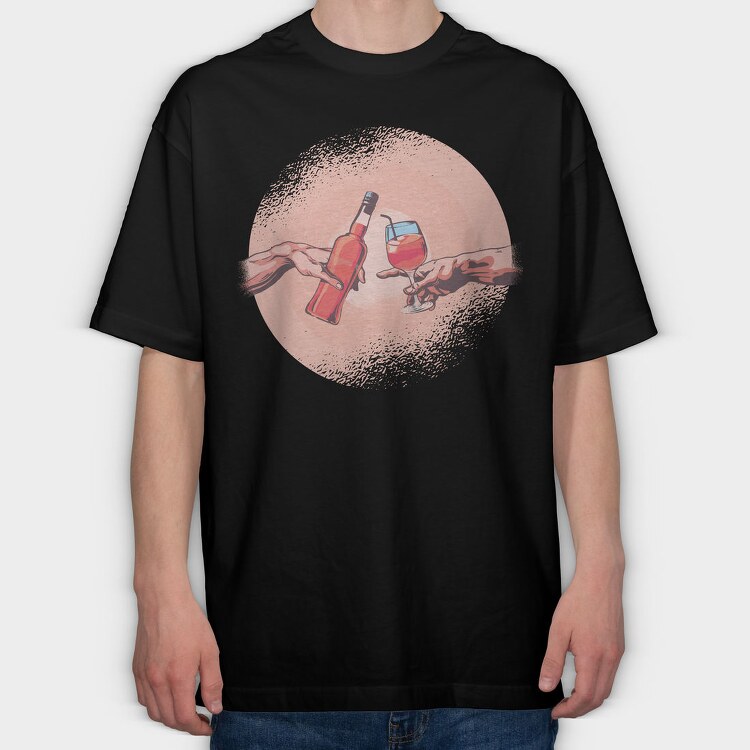 Creation Moment Cheers, Tricou Oversize Barbati (Unisex)