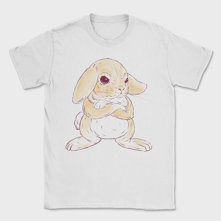 Cute Angry Bunny, Tricou Barbati (Unisex)