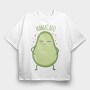 Cute Avocado Mom Mamacado Pt, Tricou Oversize Barbati (Unisex)