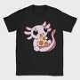 Cute Axolotl Eating Pizza, Tricou Barbati (Unisex)
