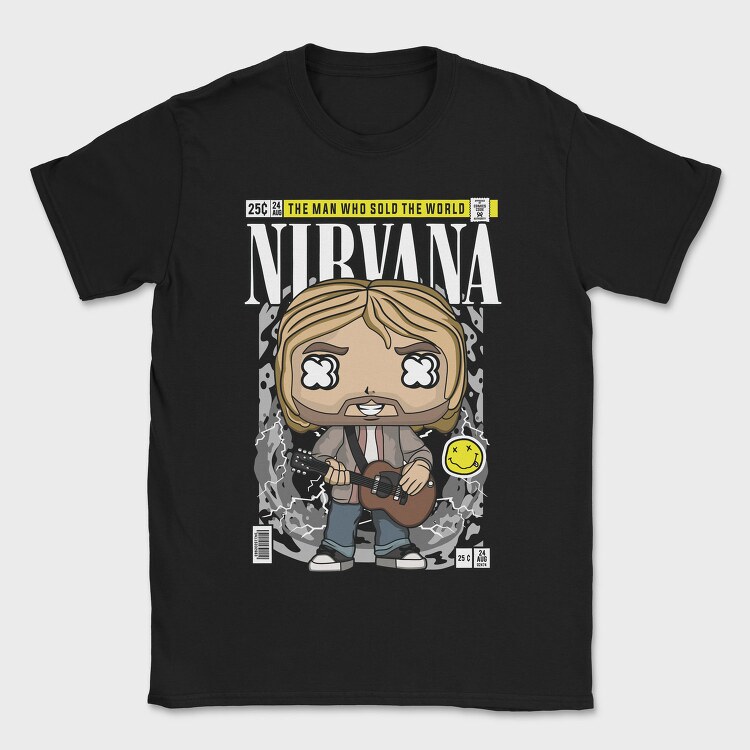 Nirvana Kurt Cobain, Tricou Barbati (Unisex)