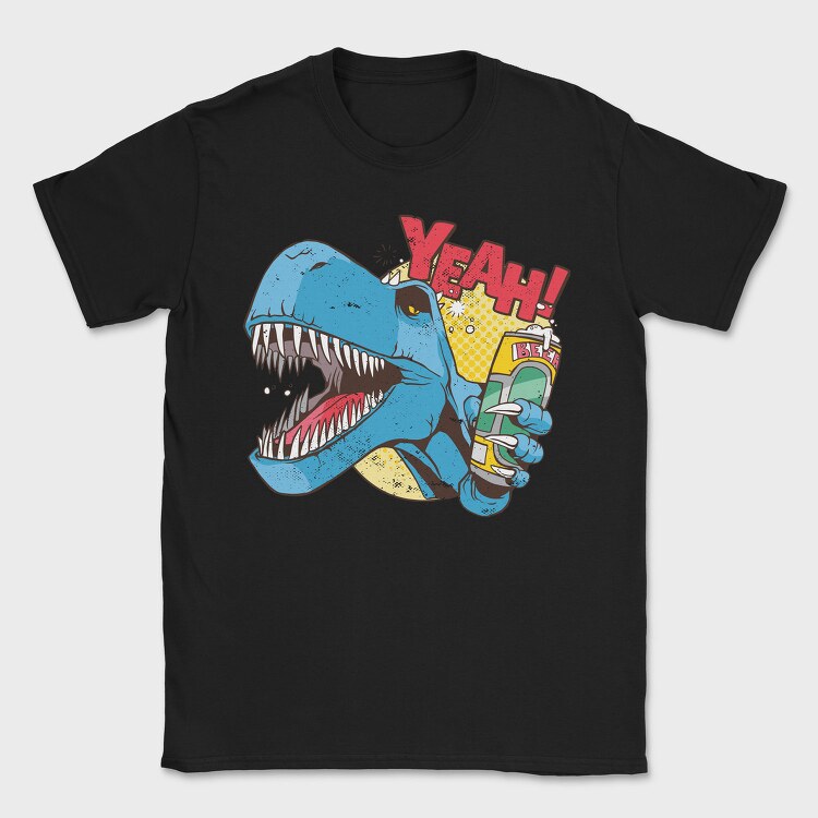 Drunk Dino Yeah, Tricou Barbati (Unisex)