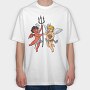 Demond Angel Smoking, Tricou Oversize Barbati (Unisex)