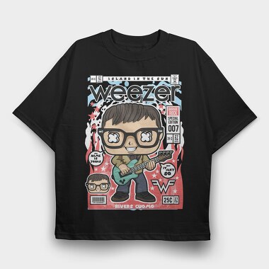 Rivers Cuomo Weezer, Tricou Oversize Barbati (Unisex)