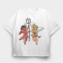 Demond Angel Smoking, Tricou Oversize Barbati (Unisex)
