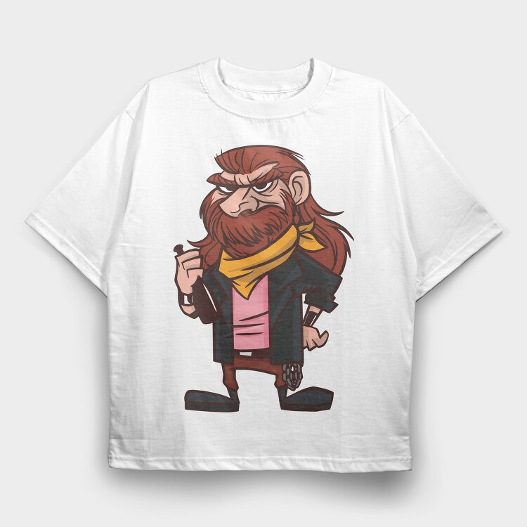 Metal Man Cartoon, Tricou Oversize Barbati (Unisex)