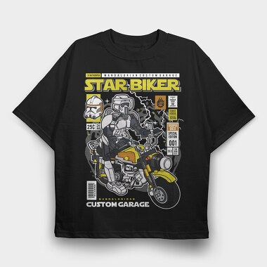 Starbiker, Tricou Oversize Barbati (Unisex)