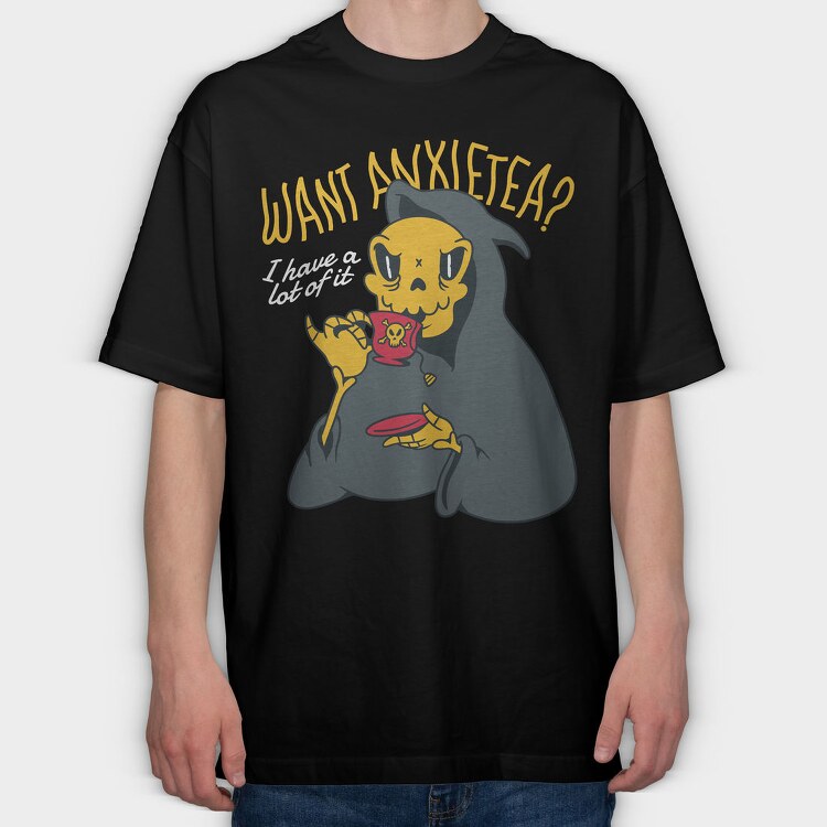 Anxietea, Tricou Oversize Barbati (Unisex)