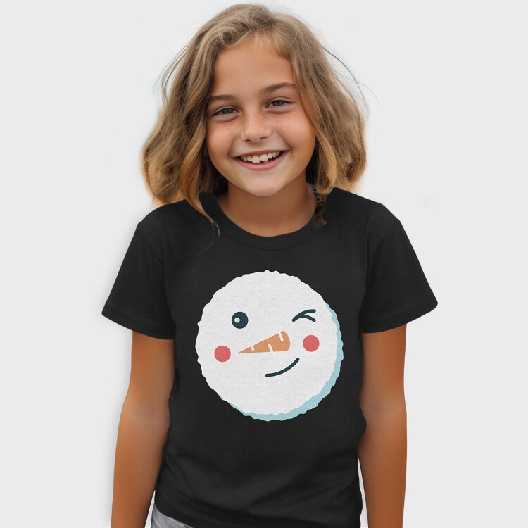 Christmas Snowman Faces 6, Tricou Copii