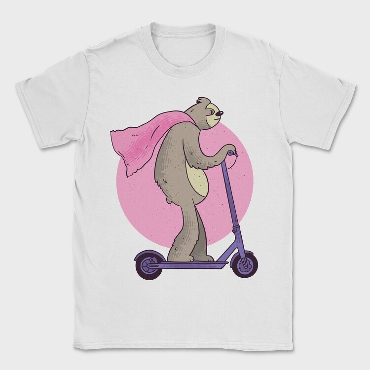 Scooter Sloth, Tricou Barbati (Unisex)