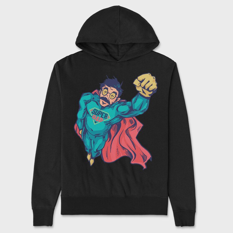 Superdad Hero, Hanorac Oversize Barbati (Unisex)