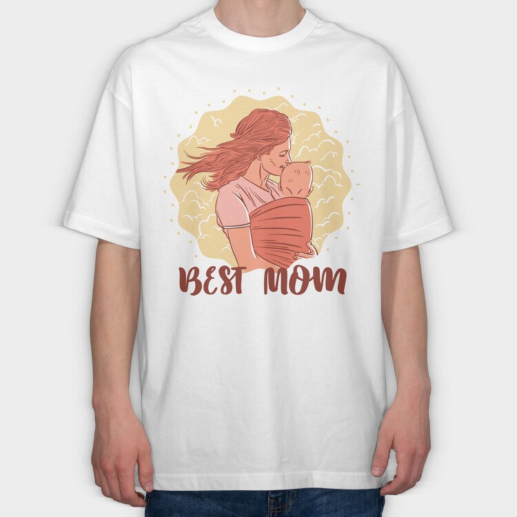 Best Mom, Tricou Oversize Barbati (Unisex)