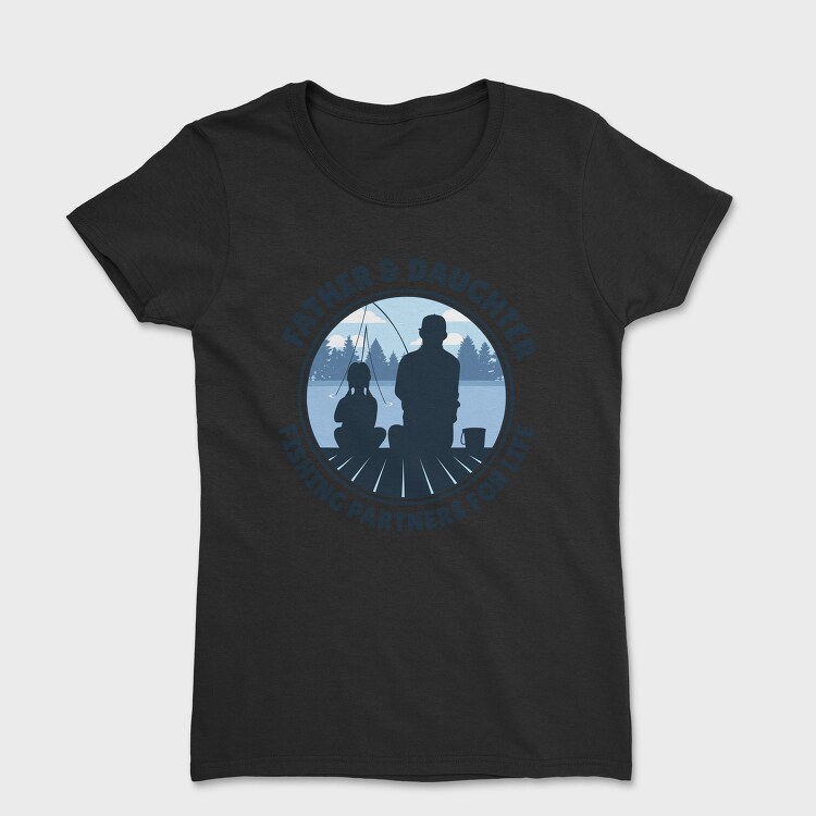 Father And Daughter Fishing, Tricou Femei