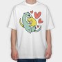 Hugging Otters, Tricou Oversize Barbati (Unisex)