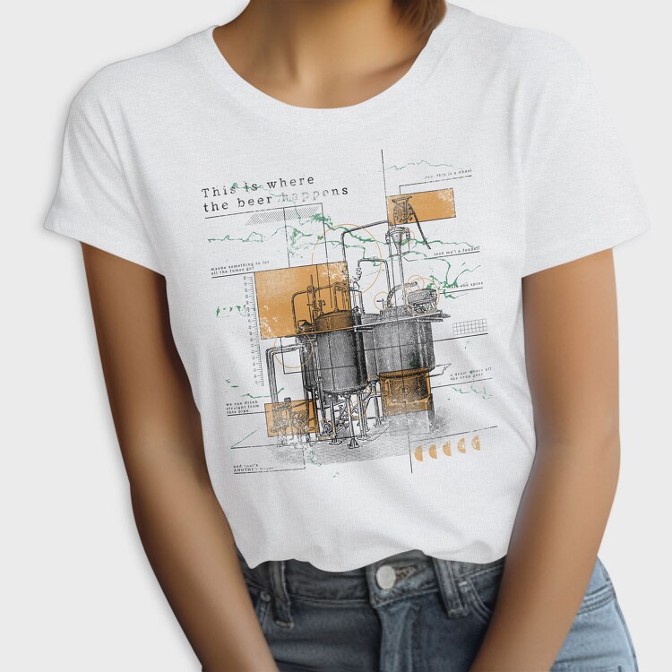 Infographics Beer Factory, Tricou Femei