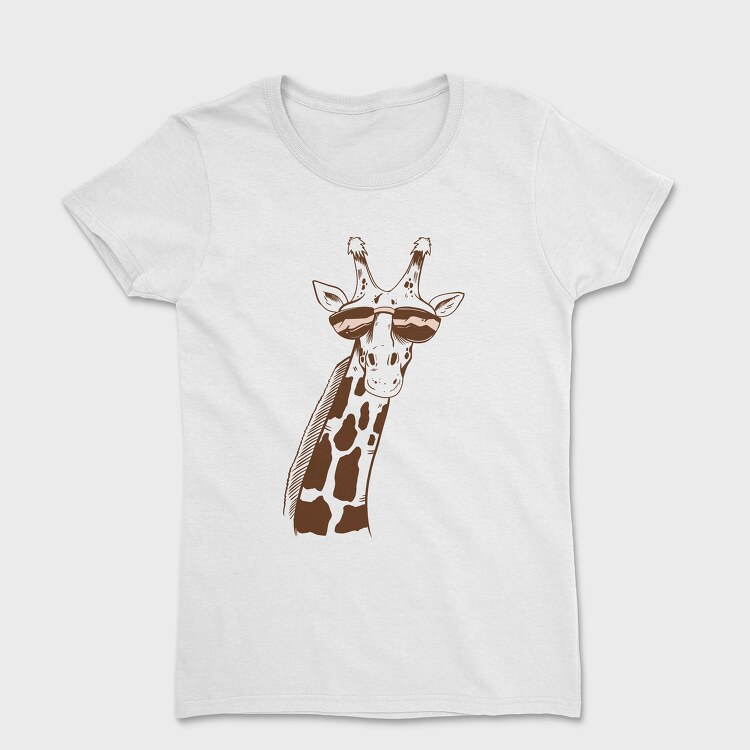 Giraffe Sunglasses, Tricou Femei