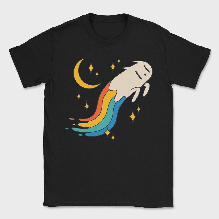 Flying Cat Rainbow, Tricou Barbati (Unisex)