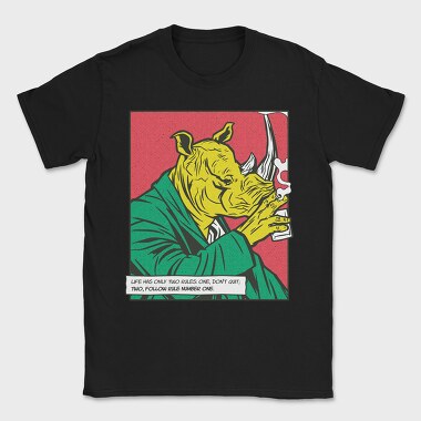 Rhinoceros Si, Tricou Barbati (Unisex)