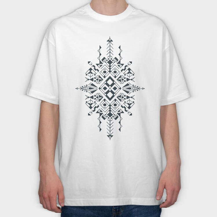 Berber Lines Symbol Mofit, Tricou Oversize Barbati (Unisex)