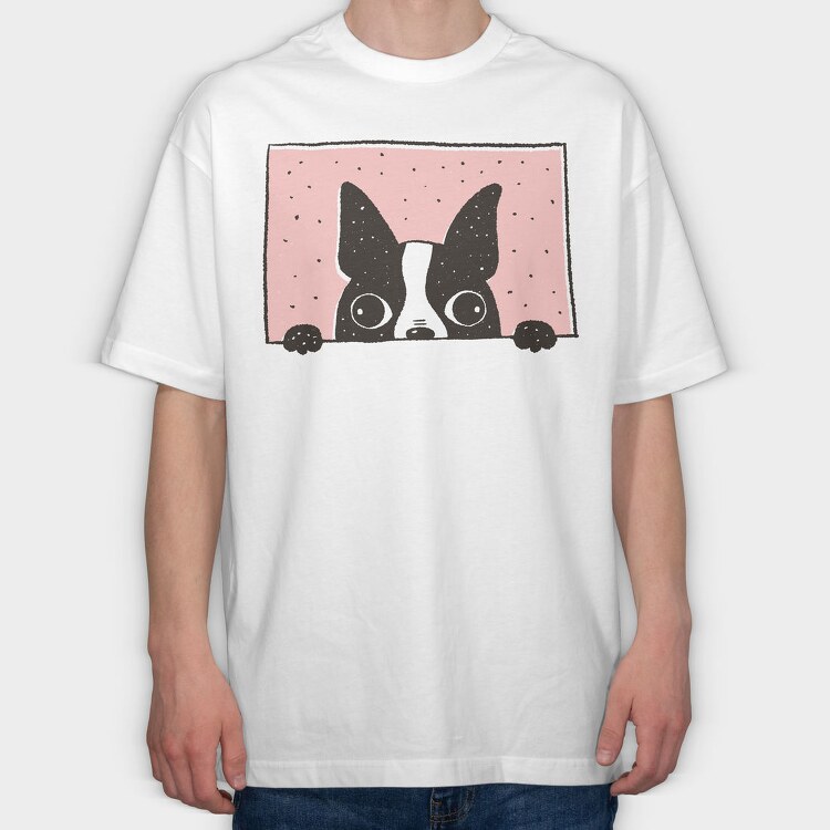 Cute Dog, Tricou Oversize Barbati (Unisex)