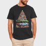 Christmas Tree Muscle Madness Cars, Tricou Barbati (Unisex)