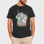 Fisherman and Dog, Tricou Barbati (Unisex)