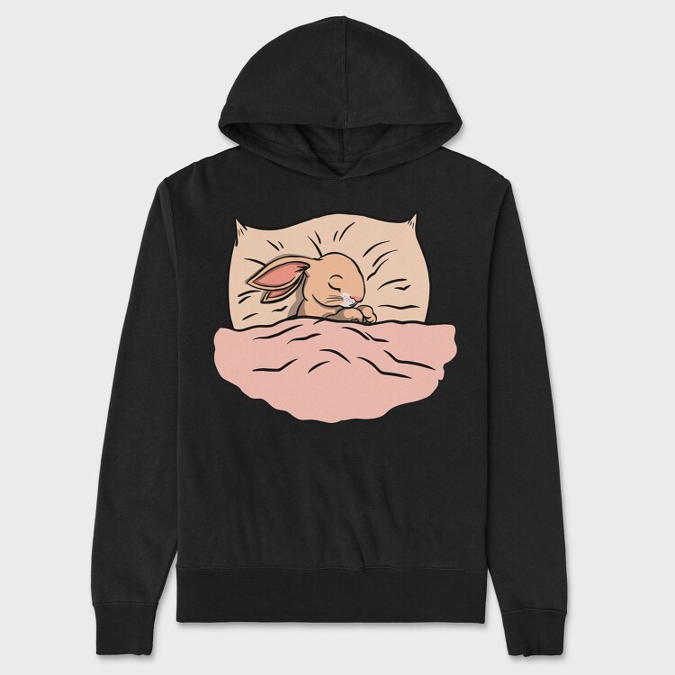 Bunny Sleeping, Hanorac Oversize Barbati (Unisex)