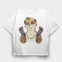 Meerkat Gun, Tricou Oversize Barbati (Unisex)