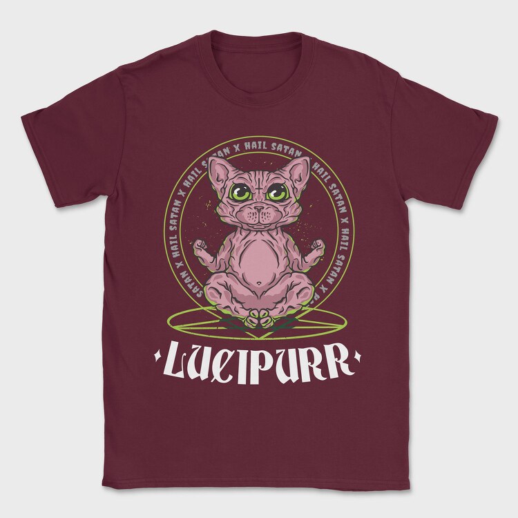 Cute Cat Satan, Tricou Barbati (Unisex)