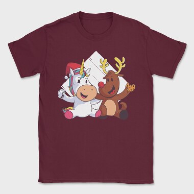 Unicorn Deer Christmas, Tricou Barbati (Unisex)