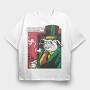 Mr Pig Comics, Tricou Oversize Barbati (Unisex)