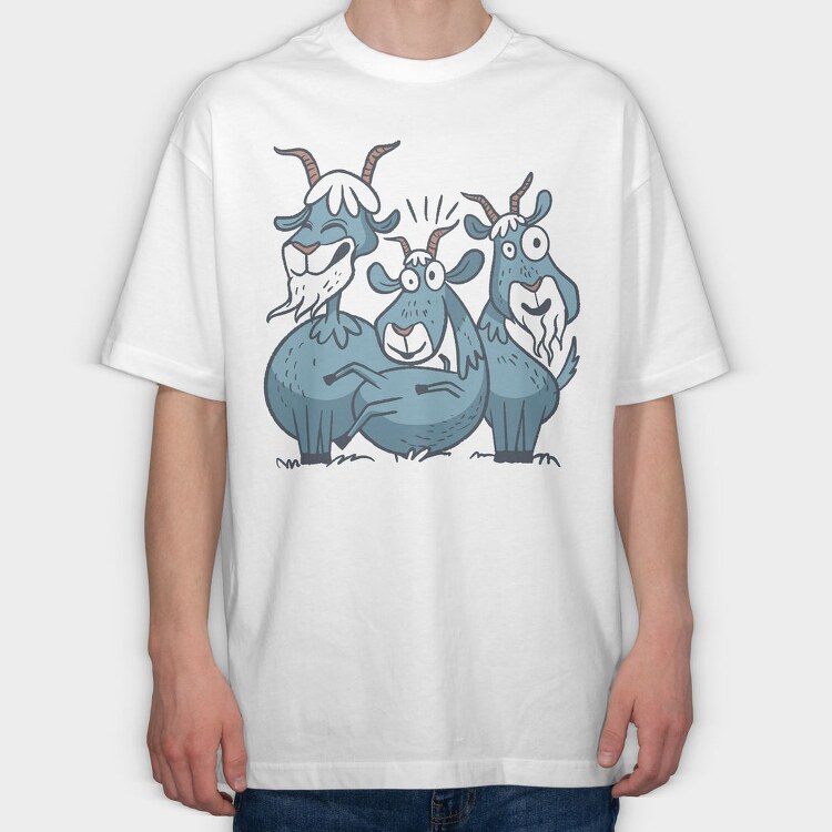 Crazygoats, Tricou Oversize Barbati (Unisex)
