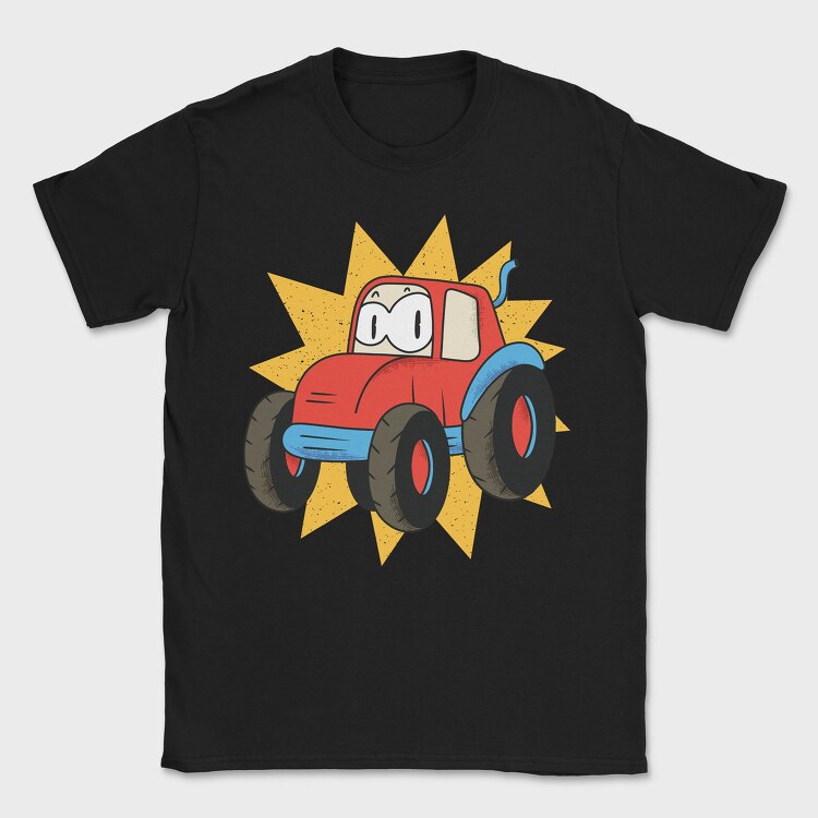 Cartoon Tractor, Tricou Barbati (Unisex)