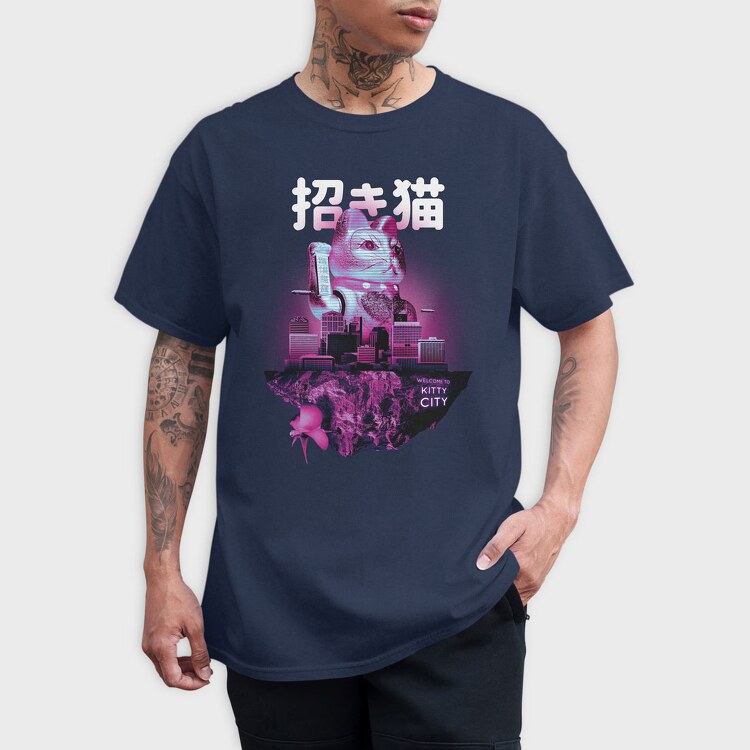 Floating Island Kittie City, Tricou Barbati (Unisex)
