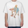 Beer Skeleton Bar Skull, Tricou Oversize Barbati (Unisex)