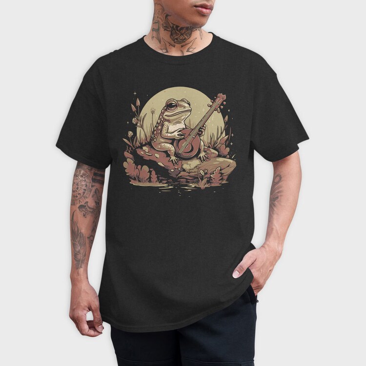 Banjo Frog Cottagecore, Tricou Barbati (Unisex)