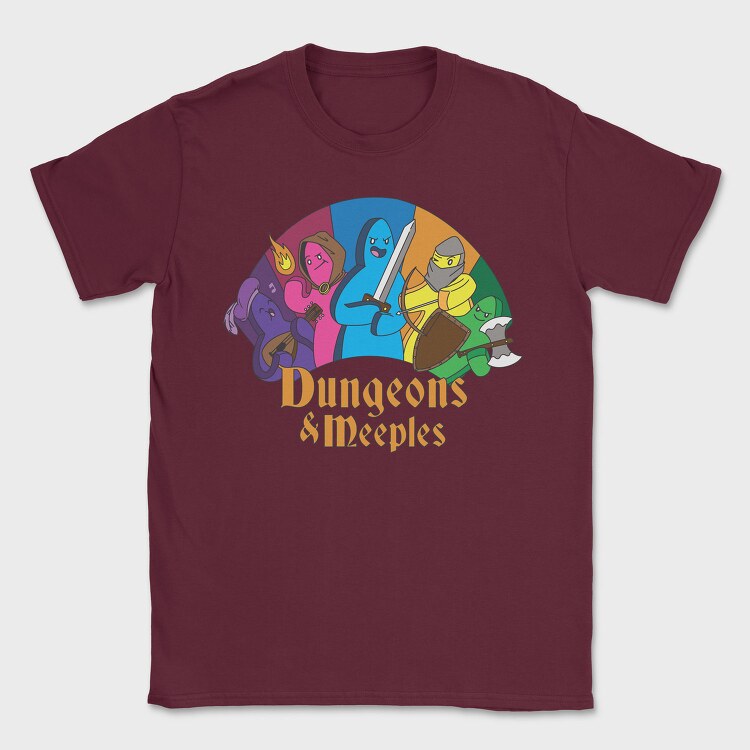 Dungeons Meeples, Tricou Barbati (Unisex)