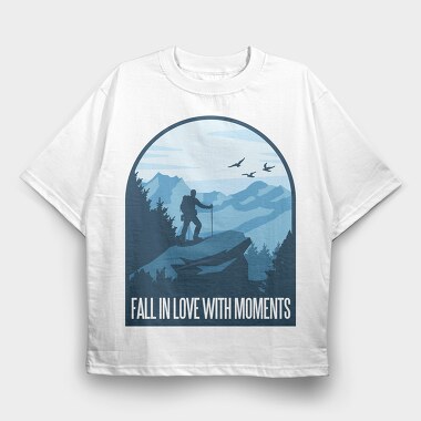 Fall In Love With Moments, Tricou Oversize Barbati (Unisex)