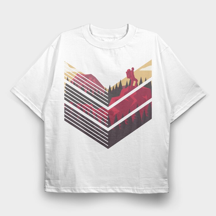 Climing Land Scape, Tricou Oversize Barbati (Unisex)