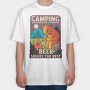 Camping and Beer, Tricou Oversize Barbati (Unisex)