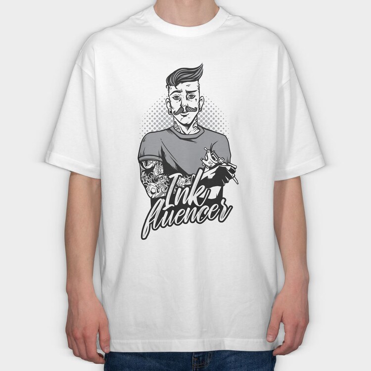 Ink Fluencer, Tricou Oversize Barbati (Unisex)
