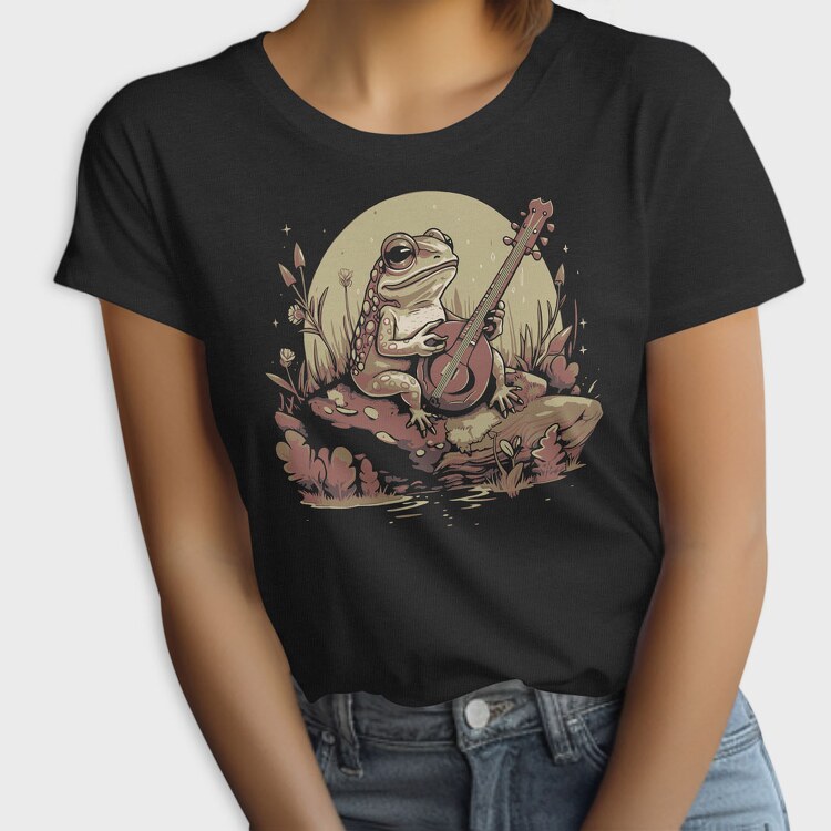 Banjo Frog Cottagecore, Tricou Femei