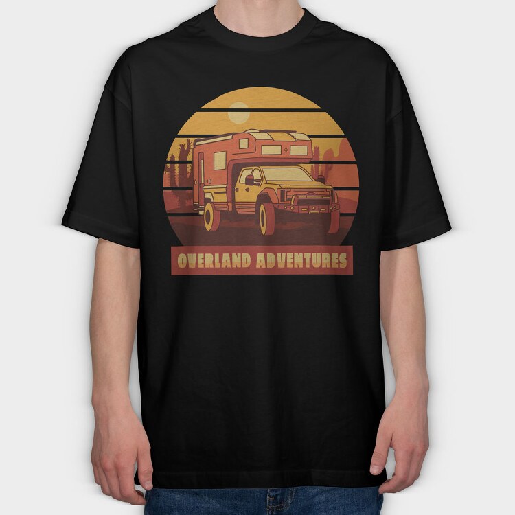 Overland Adventures, Tricou Oversize Barbati (Unisex)
